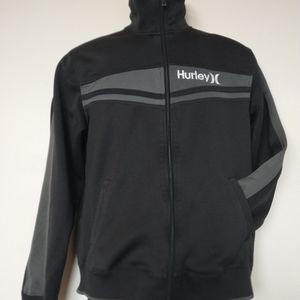 Small Black with Grey Zip-Up Hurley Sweater